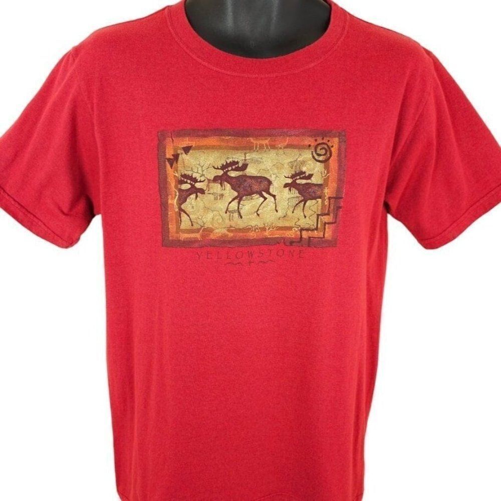 Vintage Yellowstone National Park T Shirt Mens Size Small 90s Nature Tee